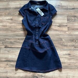 Urban Outfitters denim Button-Down Mini Dress